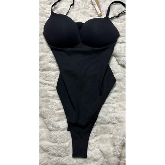 Skims Ultimate Push-Up Thong Bodysuit Onyx Small NWT - Picture 1 of 7